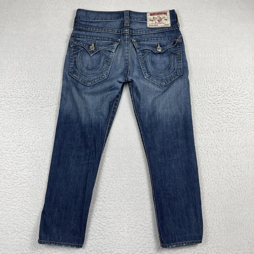 True Religion Jeans Mens 31x26‎ Blue Denim Zach Button Fly Vintage Y2K Pants